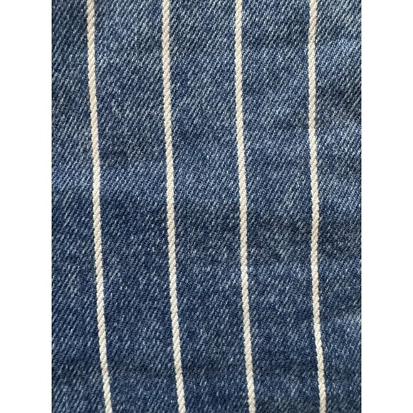 American Eagle, Pinstriped Mom Jean Size 2 Tapered Leg, denim - Picture 8 of 14